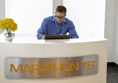 Guy manning the front desk reception