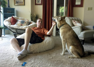 man and his dog